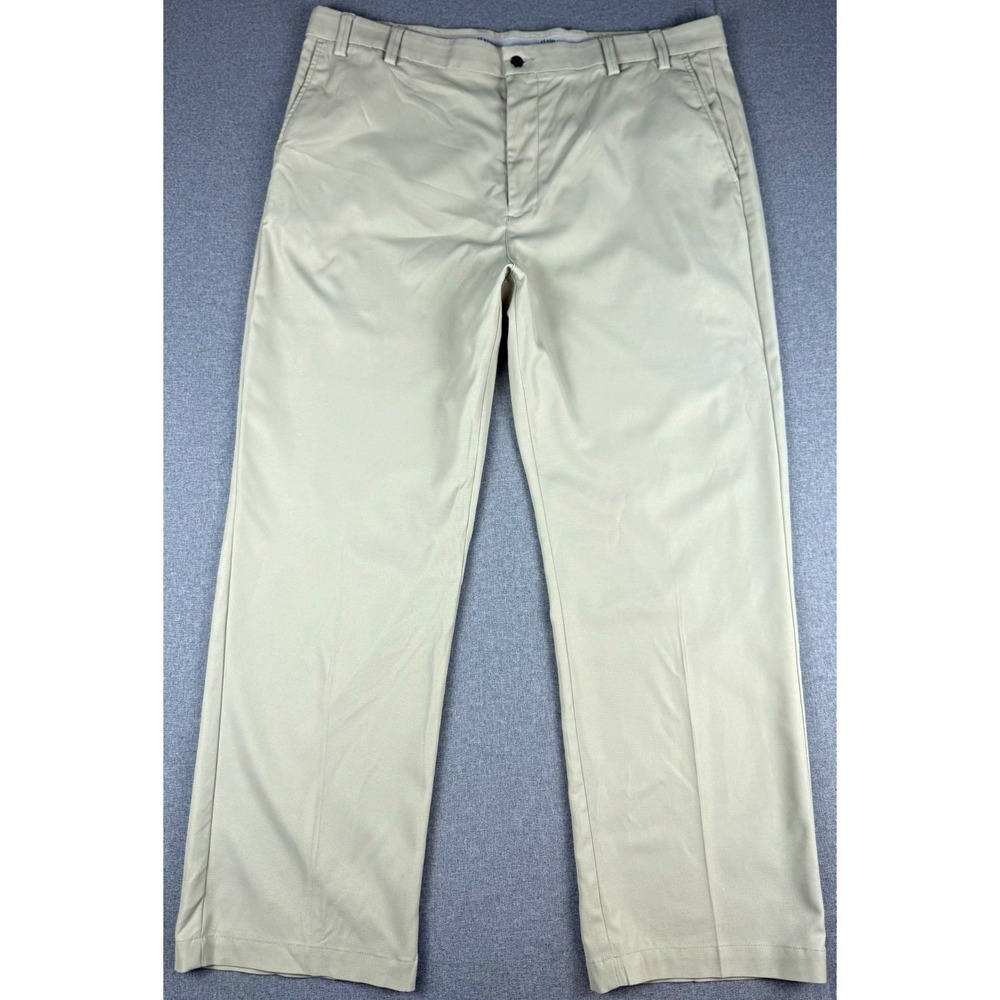 Callaway Mens Golf Pants 40x30 Khaki Beige Performance Straight Leg Polyester